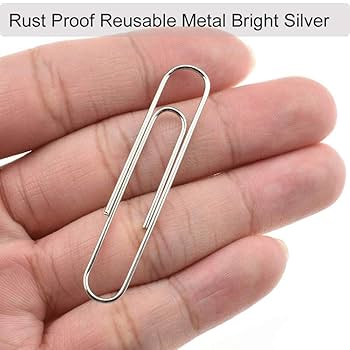 置物 kiss paper clip Amazon.com : Vinaco Paper Clips Smooth Silver, Medium and